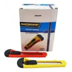 Estilete Largo 18mm Masterprint – Caixa com 24 Unidades
