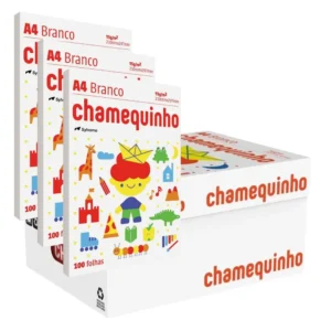 Papel Sulfite A4 Chamequinho 75g 210 x 297mm – Caixa com 50 Resmas(100×50) – 5000 Folhas